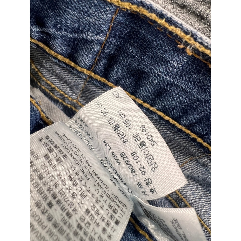 Levi's 504 Straight Leg Jeans Mens 36x34 Blue Medium Wash Red Tab Denim - Picture 11 of 12